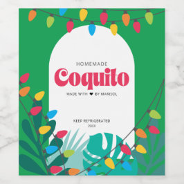 Étiquette Pour Bouteilles De Vin Noël de Coquito tropical