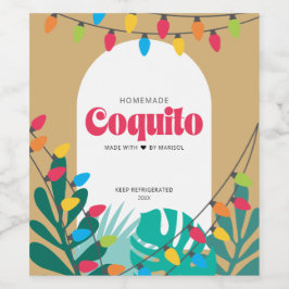 Étiquette Pour Bouteilles De Vin Noël de Coquito tropical