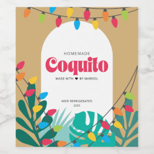Étiquette Pour Bouteilles De Vin Noël de Coquito tropical