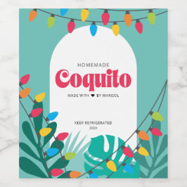 Étiquette Pour Bouteilles De Vin Noël de Coquito tropical