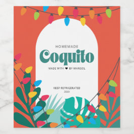 Étiquette Pour Bouteilles De Vin Noël de Coquito tropical