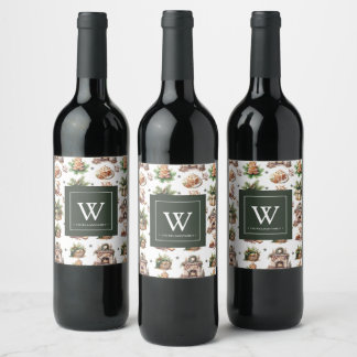 Étiquette Pour Bouteilles De Vin Noël familial personnalisé