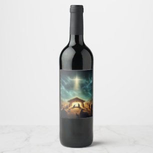 Étiquette Pour Bouteilles De Vin Noël/Nativité/Jésus