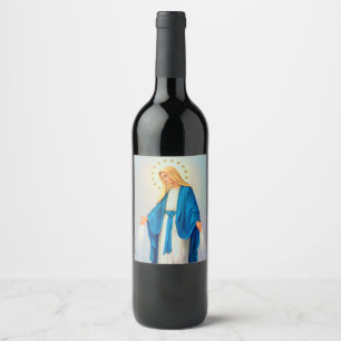Étiquette Pour Bouteilles De Vin Notre Dame Immaculée Conception Vin Étiquette