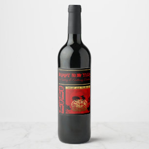 Étiquette Pour Bouteilles De Vin Nouvel An Chinois 2020 Zodiac Anniversaire WL