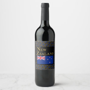 ÉTIQUETTE POUR BOUTEILLES DE VIN NOUVELLE-ZÉLANDE