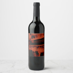 Étiquette Pour Bouteilles De Vin Nuit rouge de Paris. Mouvement trouble frais des