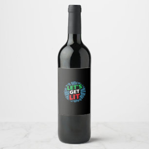 Étiquette Pour Bouteilles De Vin Obtenons un Art numérique graphique de Noël brilla