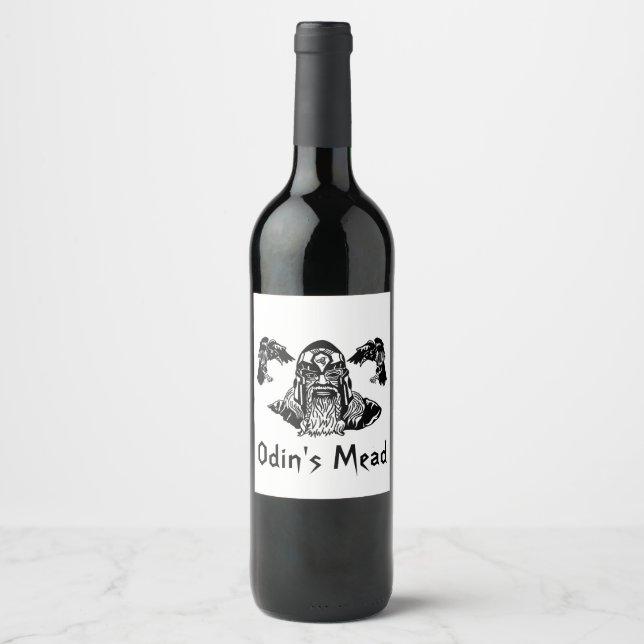 Étiquette Pour Bouteilles De Vin Odin's Mead (Devant)