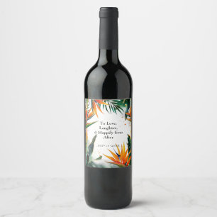 Étiquette Pour Bouteilles De Vin Oiseaux de Paradise Bliss