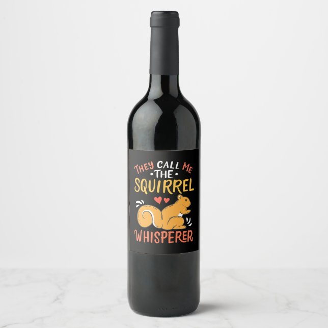 Étiquette Pour Bouteilles De Vin On M'Appelle Le Whispereur D'Écureuil (Devant)