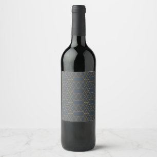 Étiquette Pour Bouteilles De Vin Or, simple, moderne, cool, lignes tendance géométr