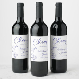 Étiquette Pour Bouteilles De Vin Orchidée délicate félicite mariage violet personna