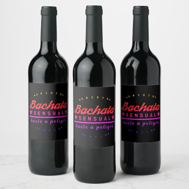 Étiquette Pour Bouteilles De Vin Origine Bachata Sensual (Bouteilles)