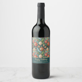 Étiquette Pour Bouteilles De Vin Ornements de vacances