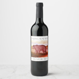 Étiquette Pour Bouteilles De Vin Ours marchant