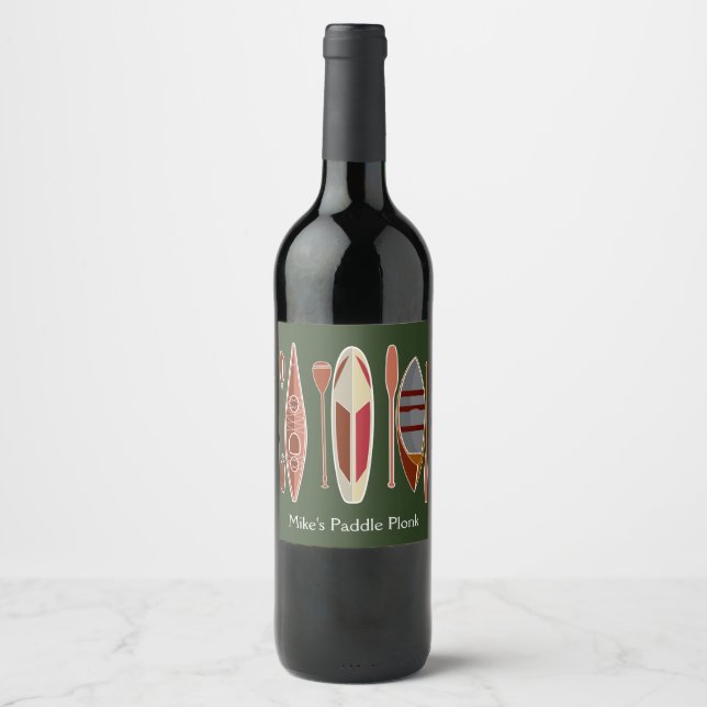Étiquette Pour Bouteilles De Vin Paddle Passion (Devant)