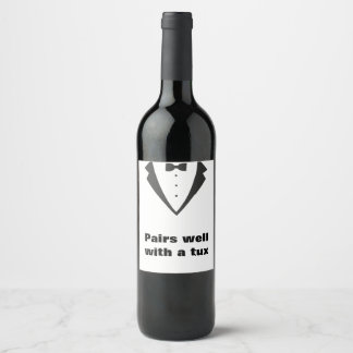 Étiquette Pour Bouteilles De Vin Paire bien avec étiquette bouteille de vin tux