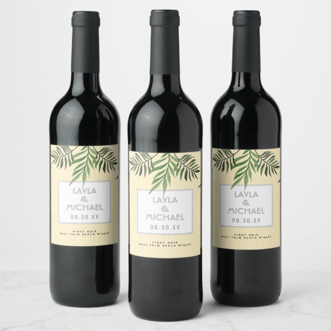 Étiquette Pour Bouteilles De Vin Palm Springs (Bouteilles)
