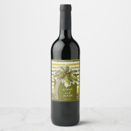 Étiquette Pour Bouteilles De Vin Palmier