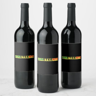 Étiquette Pour Bouteilles De Vin Pan African, Junetten BLACK