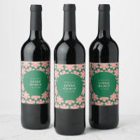 Panneau de Paix Rétro Fête des mariées rose vert F