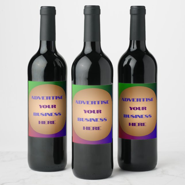 Étiquette Pour Bouteilles De Vin Panneau lumineux de conception d'entreprise multic (Bouteilles)