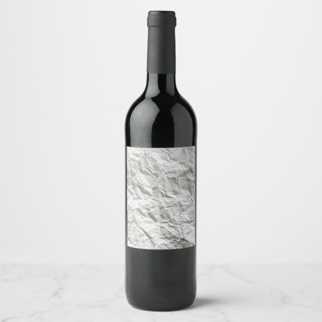 Étiquette Pour Bouteilles De Vin Papier ridé drôle (Devant)