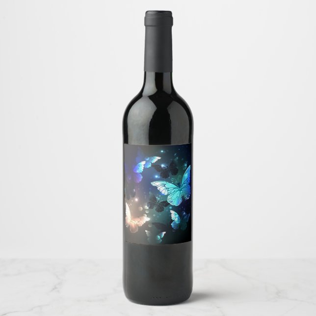 Étiquette Pour Bouteilles De Vin Papillon de nuit (Devant)