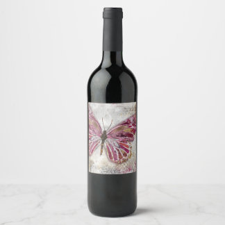 Étiquette Pour Bouteilles De Vin Papillon Rougeissant