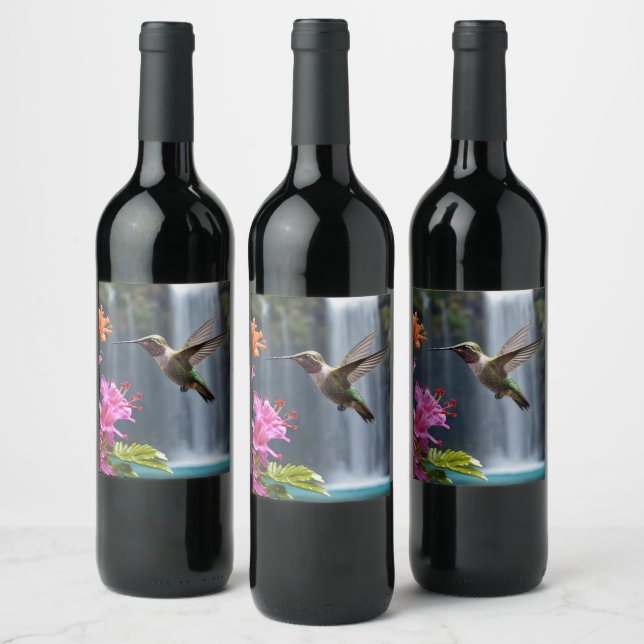 Étiquette Pour Bouteilles De Vin Parc de la cascade des colibris (Bouteilles)
