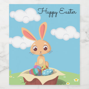 Étiquette Pour Bouteilles De Vin Parfait, Cool Joyeux Pâques, Lapin