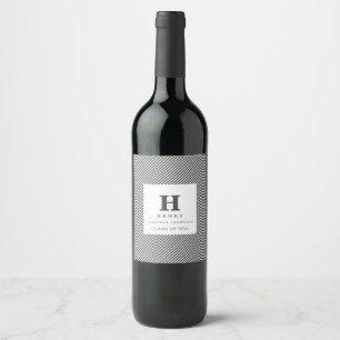 ÉTIQUETTE POUR BOUTEILLES DE VIN PARTIE DE DIPLÔME INITIAL