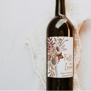 Étiquette Pour Bouteilles De Vin Partie d'engagement Automne