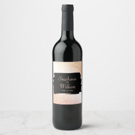 Étiquette Pour Bouteilles De Vin Peach Mariage Names and Date