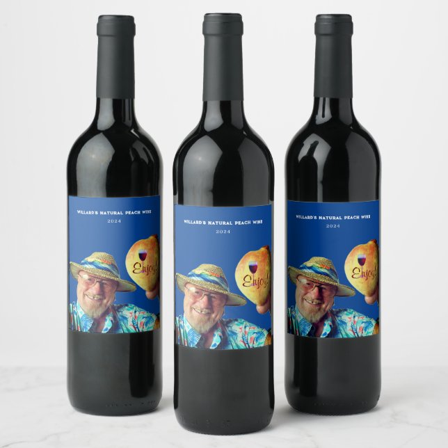 Étiquette Pour Bouteilles De Vin Pêche au vin naturel (Bouteilles)