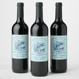 Étiquette Pour Bouteilles De Vin Pêcheur Drôle Party de Bachelor de Pêche sur Mesur