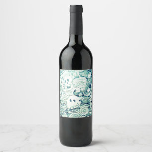 Étiquette Pour Bouteilles De Vin penseur imaginatif yaie