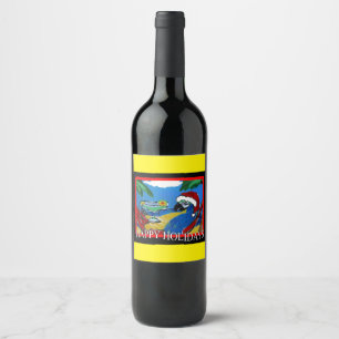 ÉTIQUETTE POUR BOUTEILLES DE VIN PERROQUET