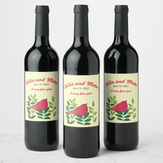 Étiquette Pour Bouteilles De Vin Personnalisé (Bouteilles)