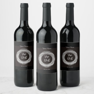 Étiquette Pour Bouteilles De Vin Personnalisé Abstrait Personnalisé