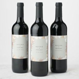 Étiquette Pour Bouteilles De Vin Personnalisé Botanique Bohème