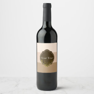 Étiquette Pour Bouteilles De Vin Personnalisé Brown Ombre strié