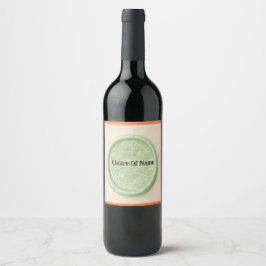 Étiquette Pour Bouteilles De Vin Personnaliser des médaillons verts