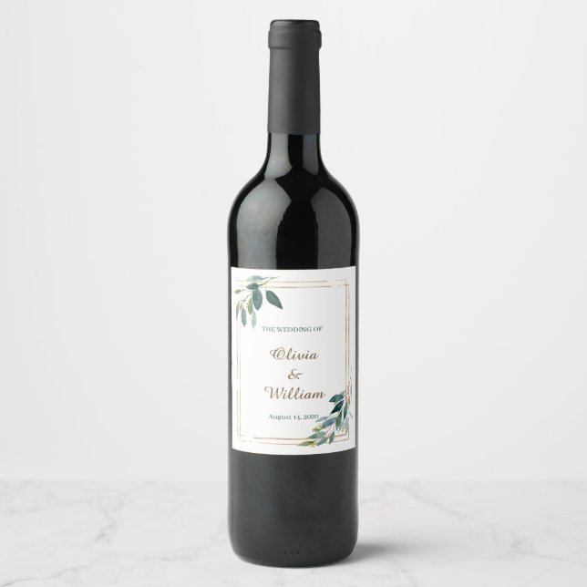 Étiquette Pour Bouteilles De Vin Personnaliser la vignette (Devant)
