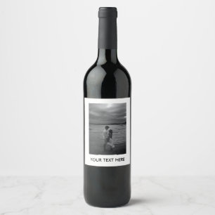 Étiquette Pour Bouteilles De Vin Personnaliser photo et texte