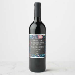 Étiquette Pour Bouteilles De Vin Personnalité de la célébration du divorce