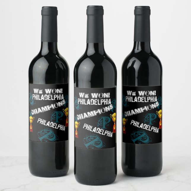 ÉTIQUETTE POUR BOUTEILLES DE VIN PHILADELPHIE (Bouteilles)