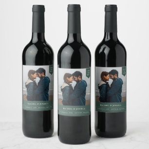 Étiquette Pour Bouteilles De Vin Photo Balise Simple Enregistrer La Date