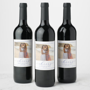 Étiquette Pour Bouteilles De Vin Photo de plage joyeuse
